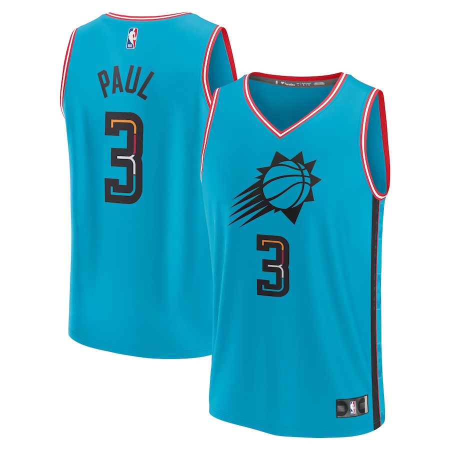 Men Phoenix Suns #3 Chris Paul Fanatics Branded Green City Edition 2022-23 Fastbreak NBA Jersey